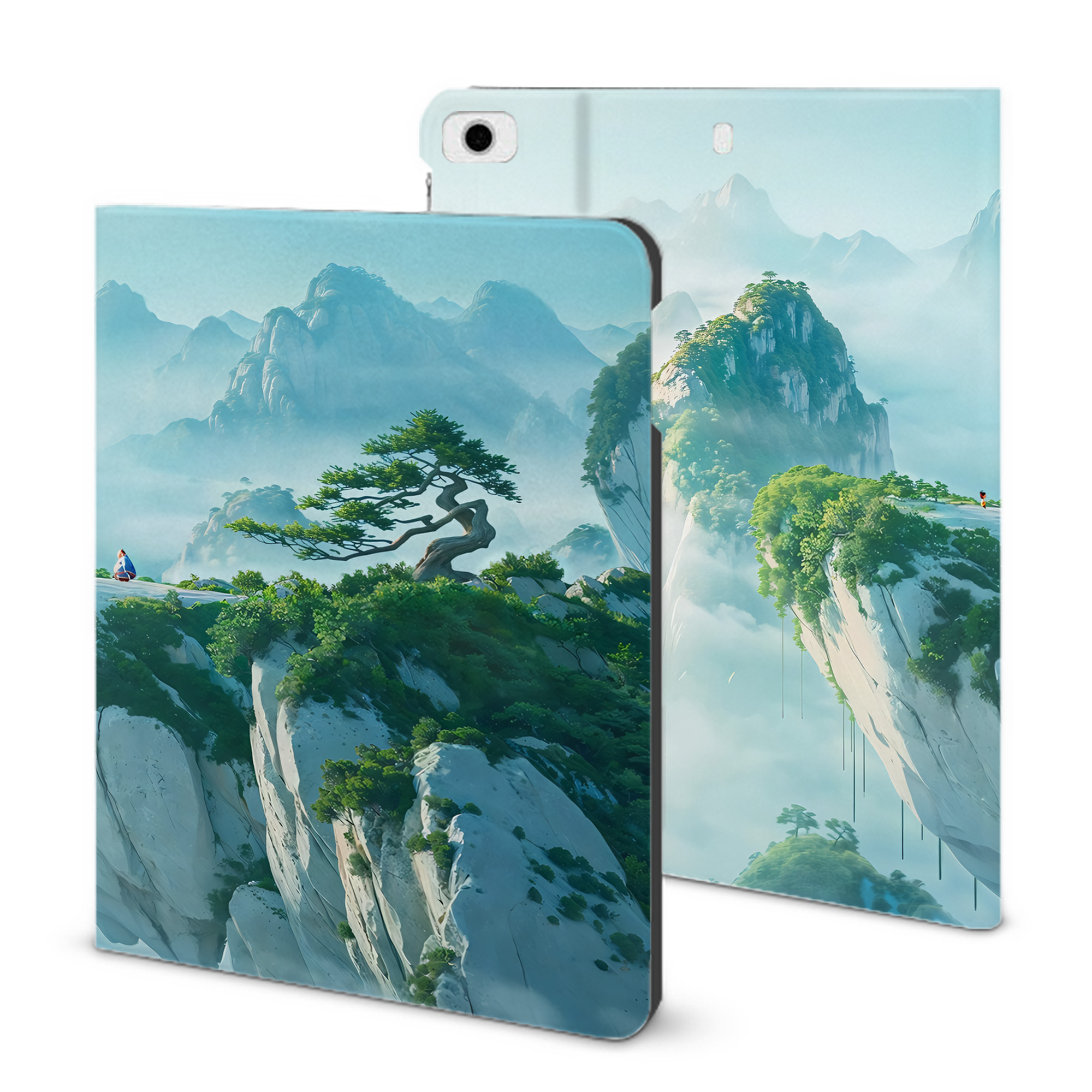 （画像用） Ne Zha 2 ナタ 魔童の大暴れ IPad ケース ブック型 PUレザー TPU 耐衝撃 軽量 薄型 ペン収納なし 全面保護 IPad 各モデル対応